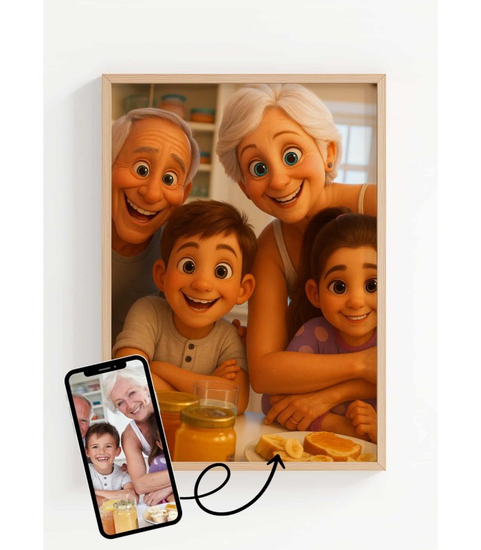 Portrait Style Film d'Animation ┃Grands-parents | L'AFFICHERIE