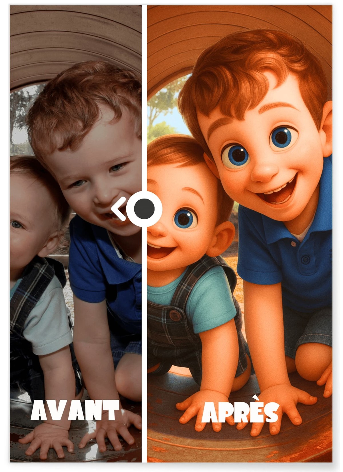 Portrait Style Film d'Animation ┃Frère et soeur | L'AFFICHERIE