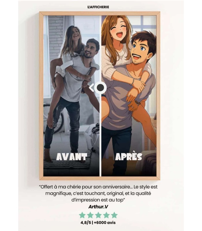 Affiche Manga Personnalisée┃Amis