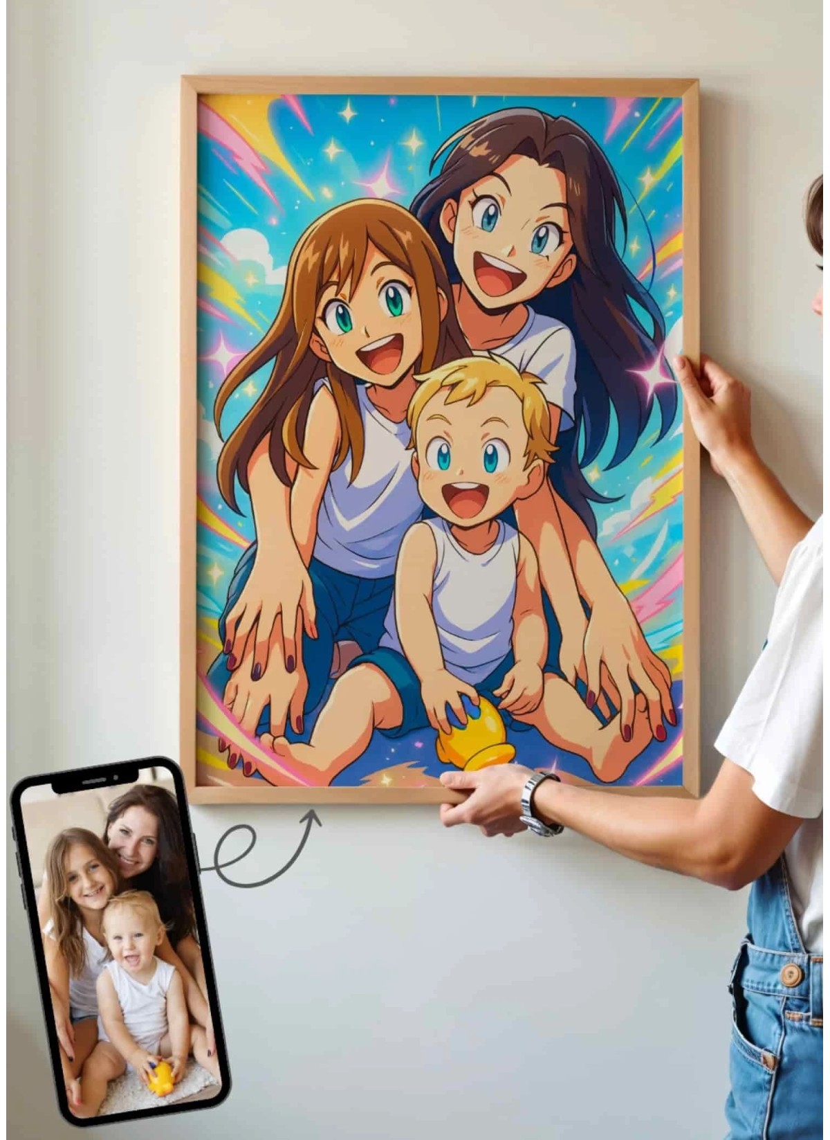Affiche Manga Personnalisée Frère et soeur  | LAFFICHERIE