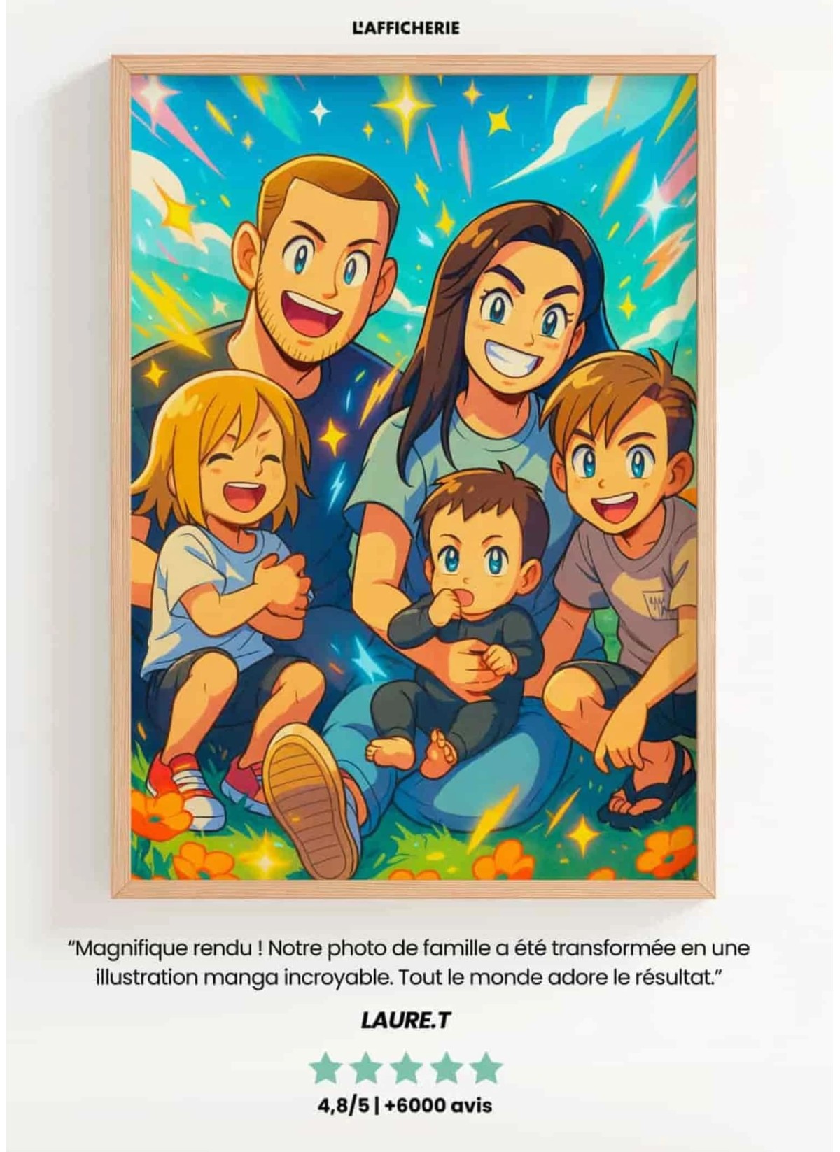 Affiche Manga Personnalisée Amis  | LAFFICHERIE