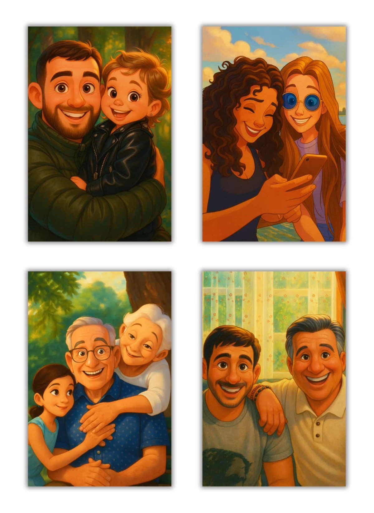 Affiche Style Animation 2 Personnalisée – Portrait magique par IA pour Papa| LAFFICHERIE
