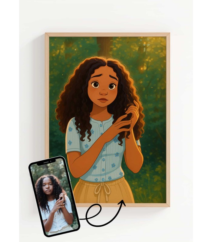 Affiche Style Animation 2 Personnalisée – Portrait magique par IA pour enfants| LAFFICHERIE