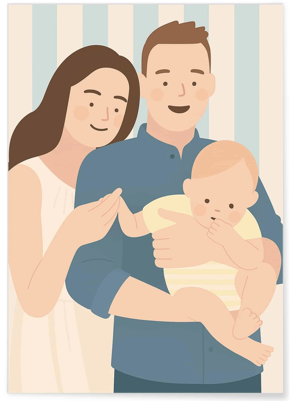 Affiche Illustration minimaliste personnalisée pour maman | L’AFFICHERIE
