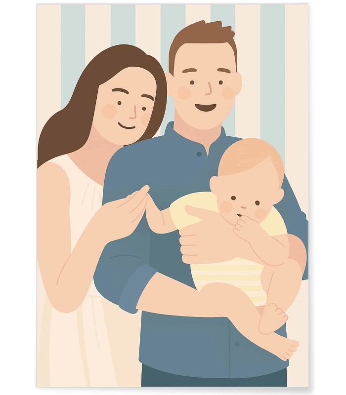 Affiche Personnalisée Illustration minimaliste ┃Enfant