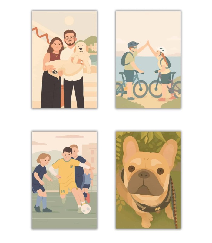 Affiche Personnalisée Illustration minimaliste ┃Collègues