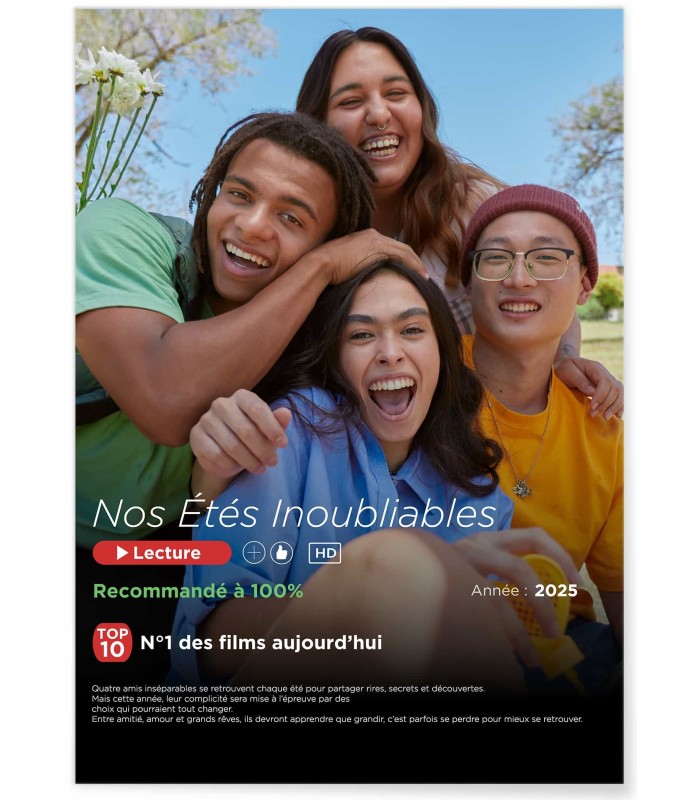 Affiche Netflix personnalisée pour amis | Cadeau original & fun