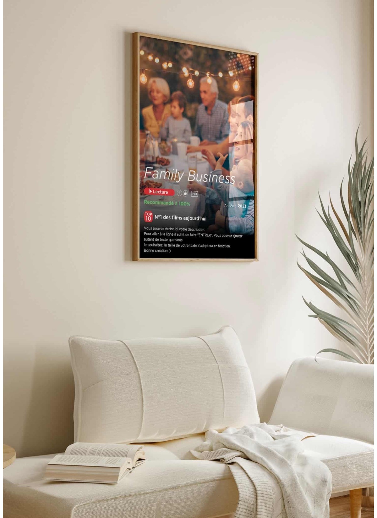 Affiche Netflix personnalisée pour grands-parents | Cadeau original & fun