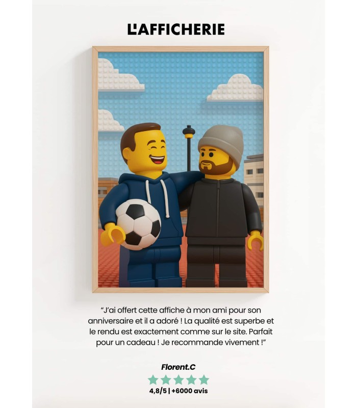 Affiche Personnages Briques Personnalisée┃Collègues