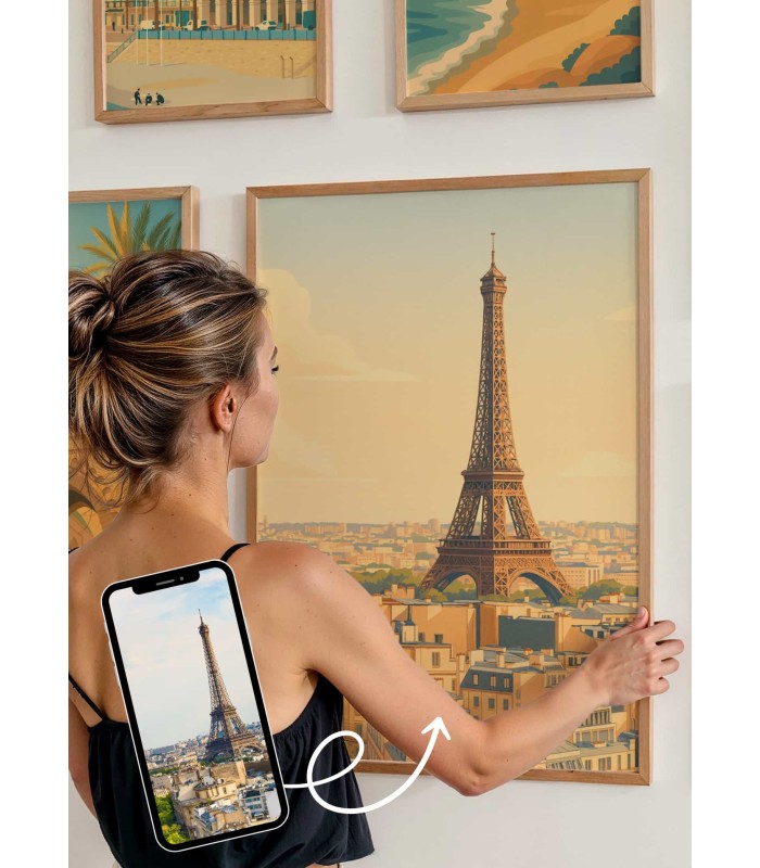 Illustration Personnalisée – Style vintage voyage | LAFFICHERIE
