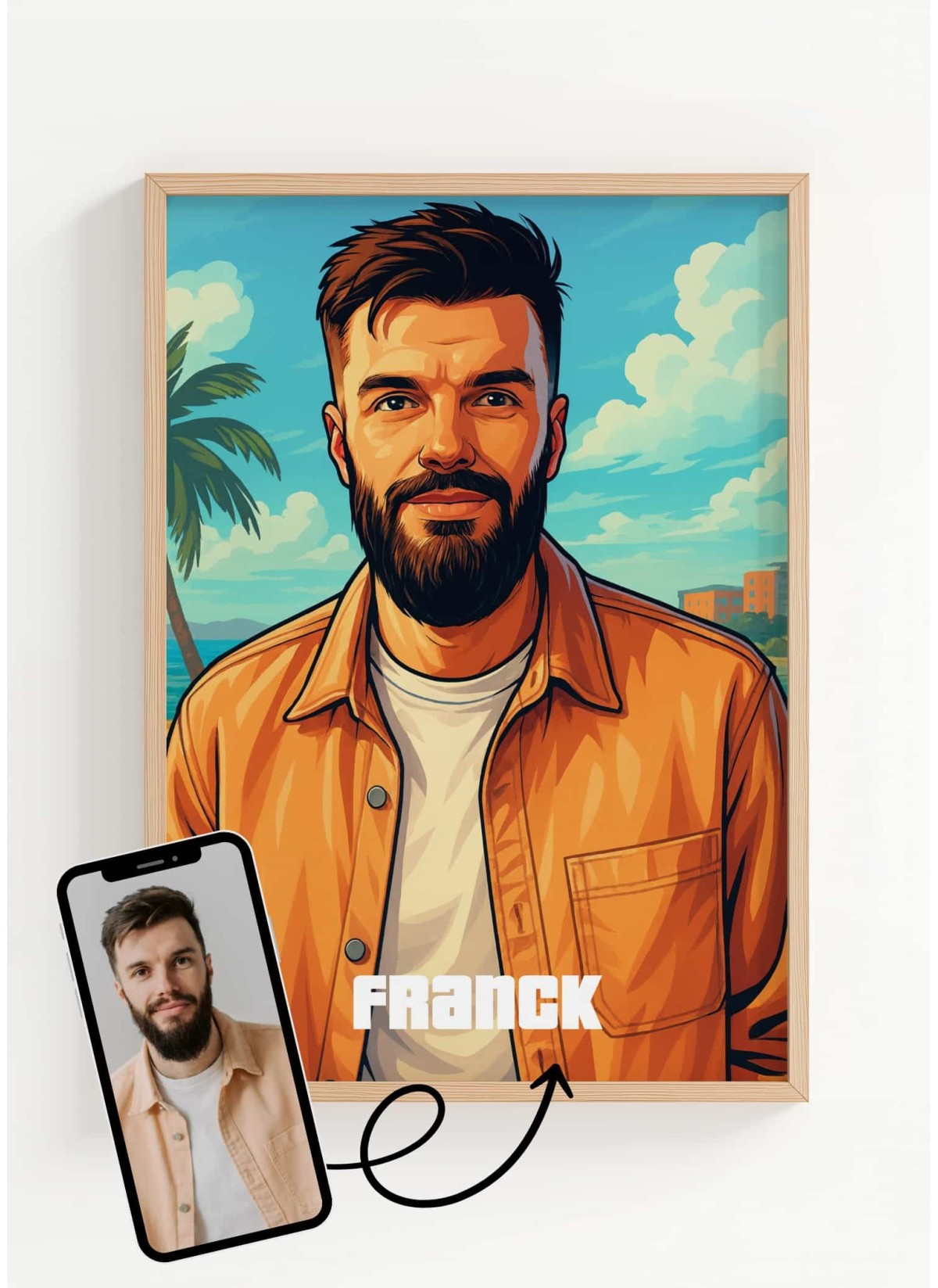 Affiche Personnalisée – Style Jeu Urbain pour papa | LAFFICHERIE
