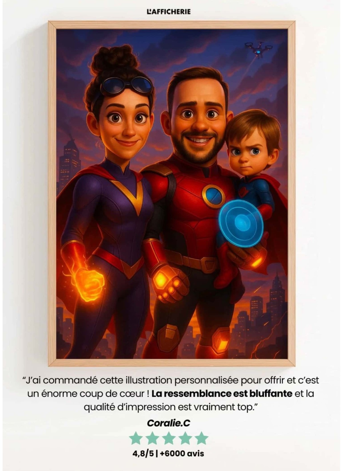 Affiche film super héros personnalisée pour amis | L’AFFICHERIE