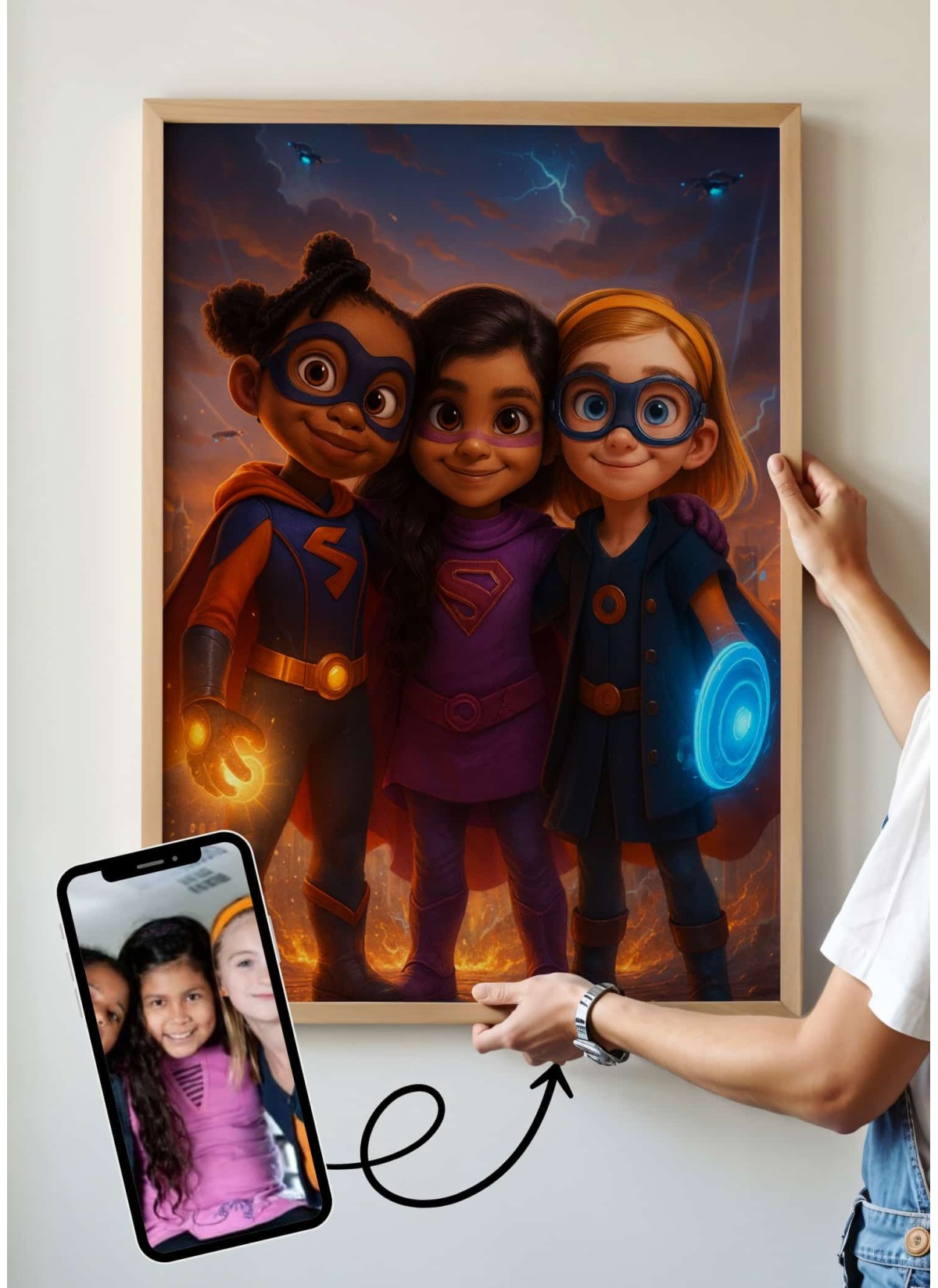 Affiche film super héros personnalisée pour enfant| L’AFFICHERIE