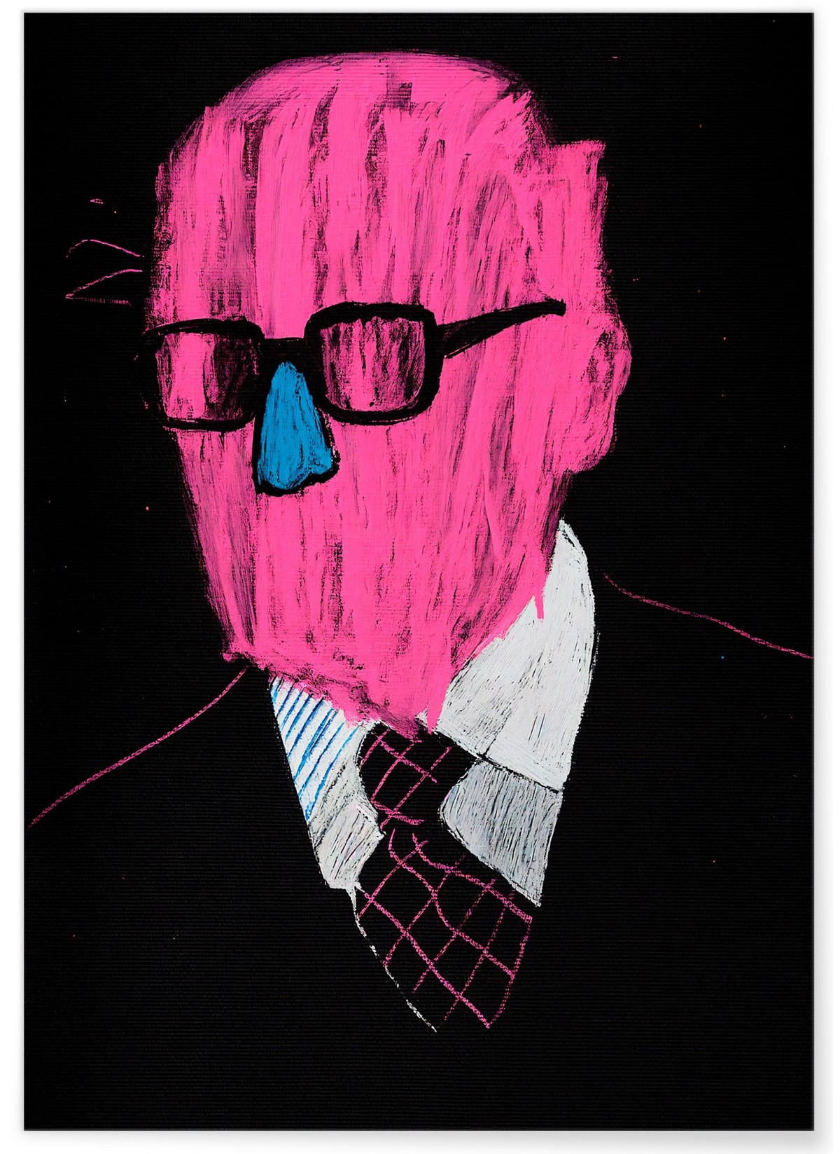Affiche Homme rose