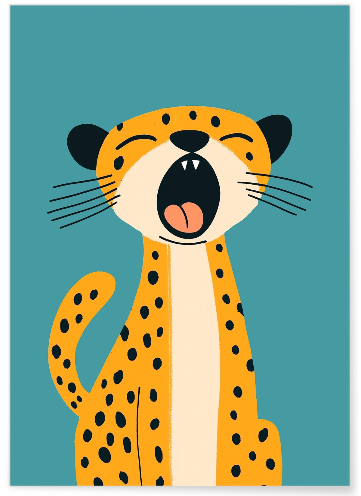 Affiche Guépard qui baille