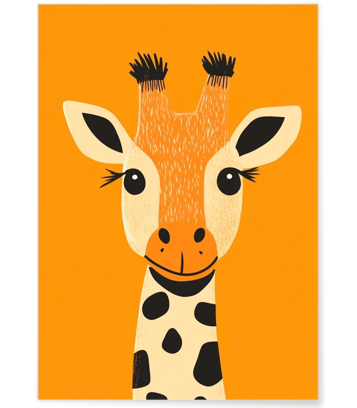 Affiche Girafe souriante