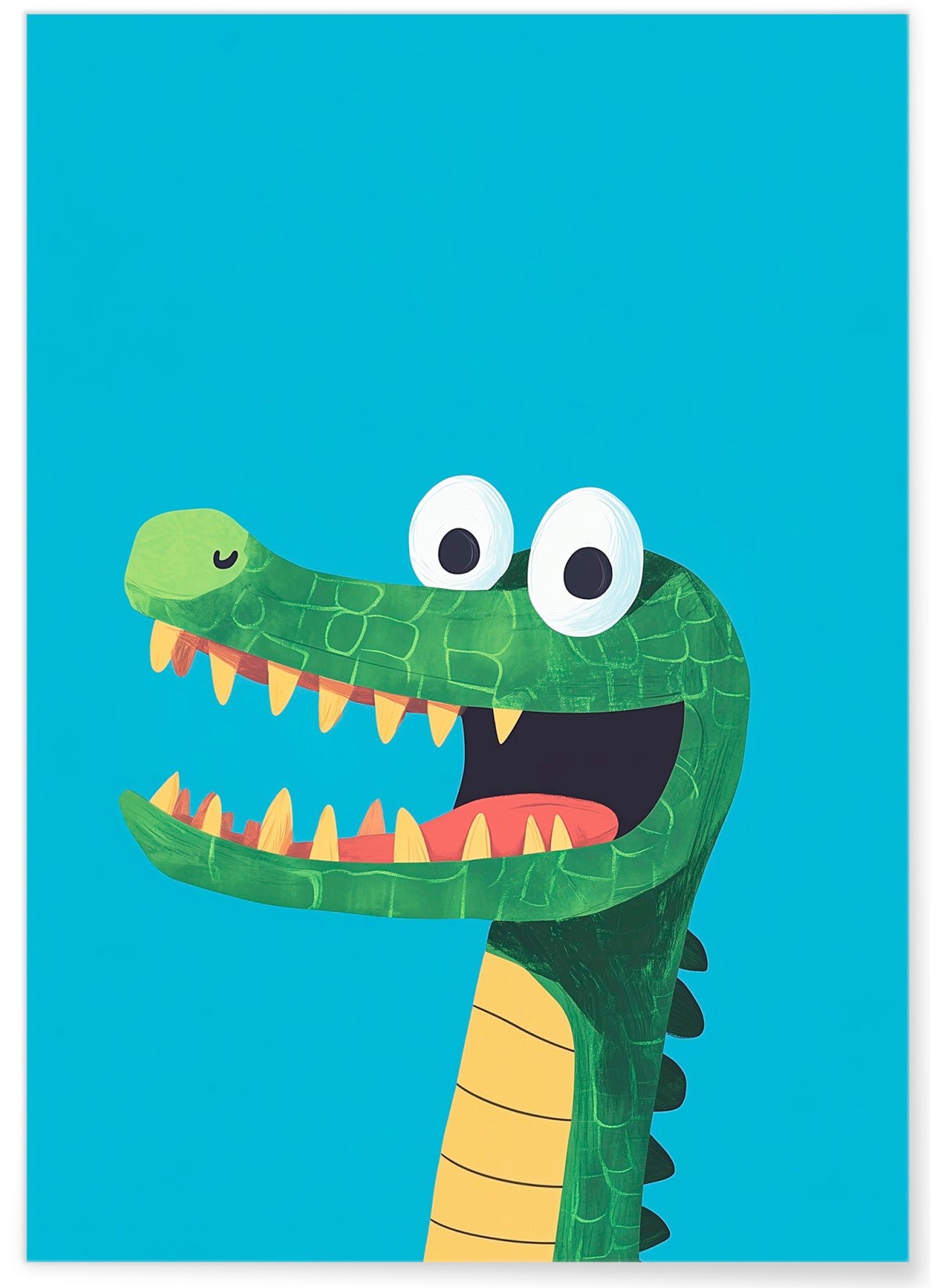 Affiche Crocodile rigolo