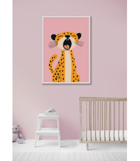 Affiche Guépard qui baille 2