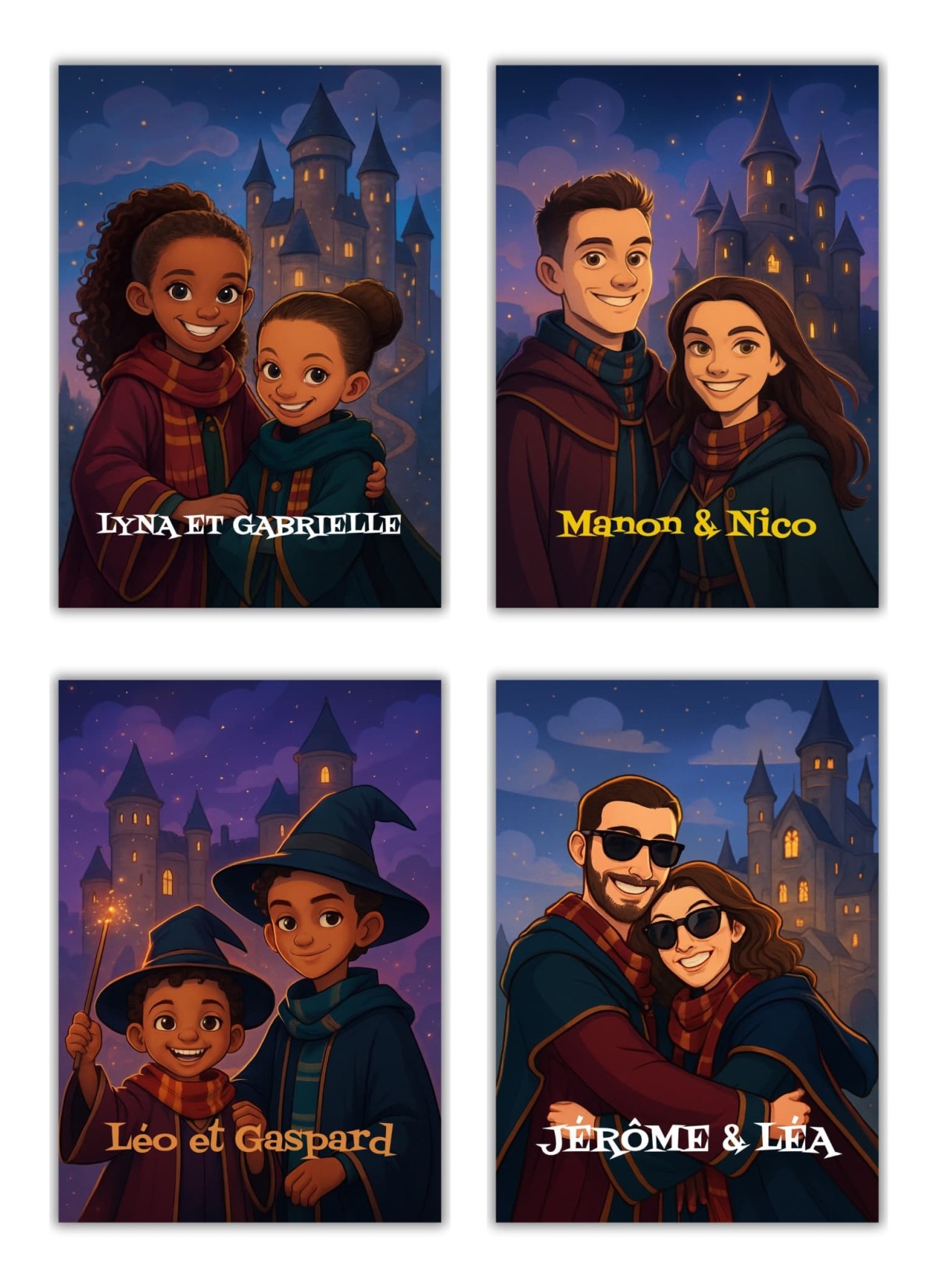 Affiche personnalisée univers des sorciers