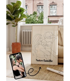 Affiche Personnalisée Line Art