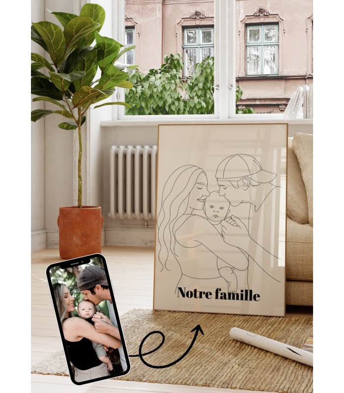 Affiche Personnalisée Line Art