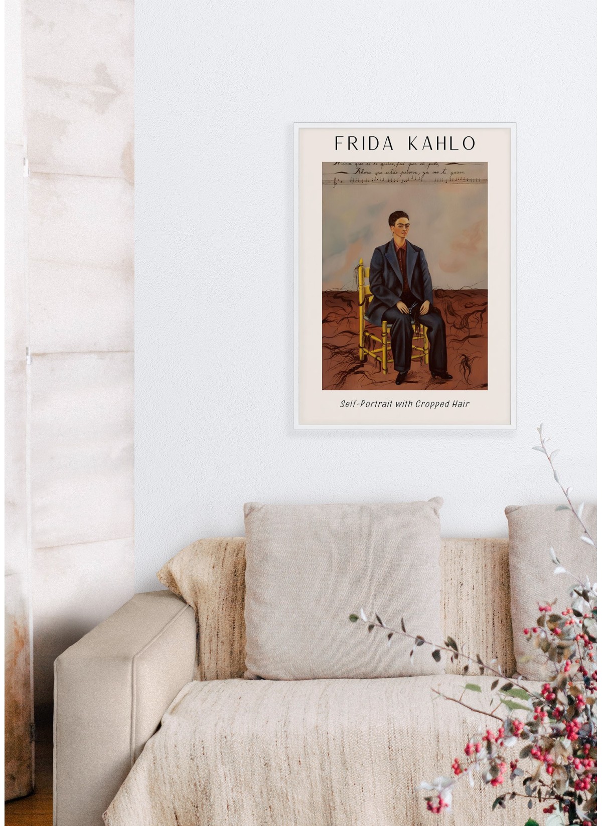 Affiche Frida Kahlo « Self-Portrait with Cropped Hair »