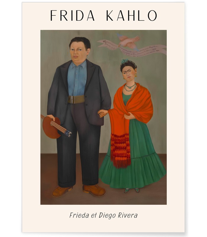 Affiche Frida Kahlo « Frieda and Diego Rivera »