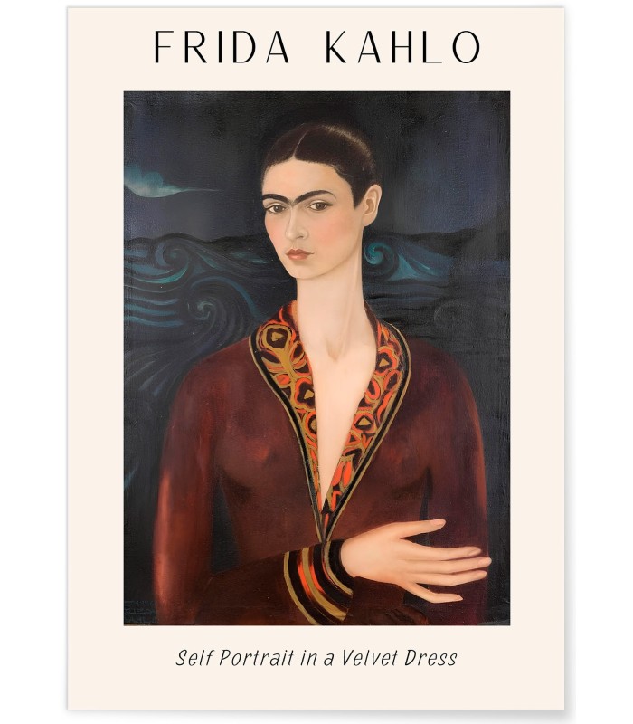 Affiche Frida Kahlo « Self Portrait in a Velvet Dress »