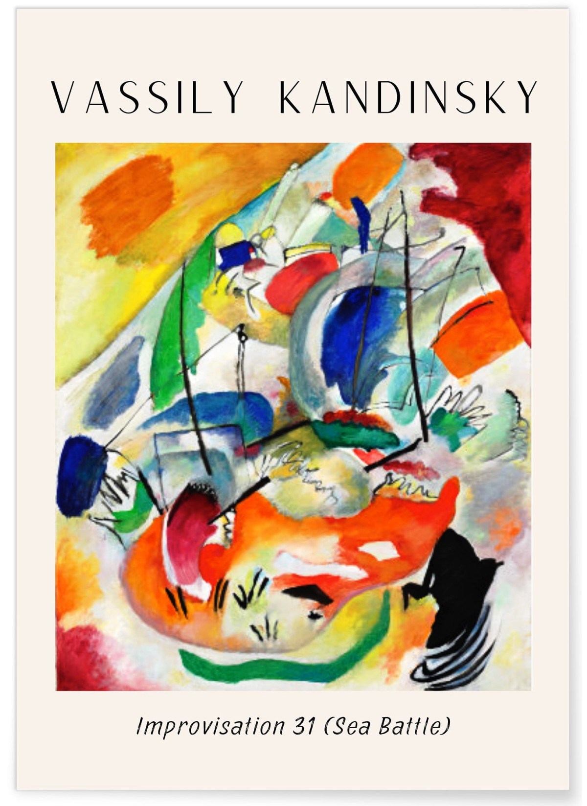 Affiche Vassily Kandinsky Improvisation 31 (Sea Battle)