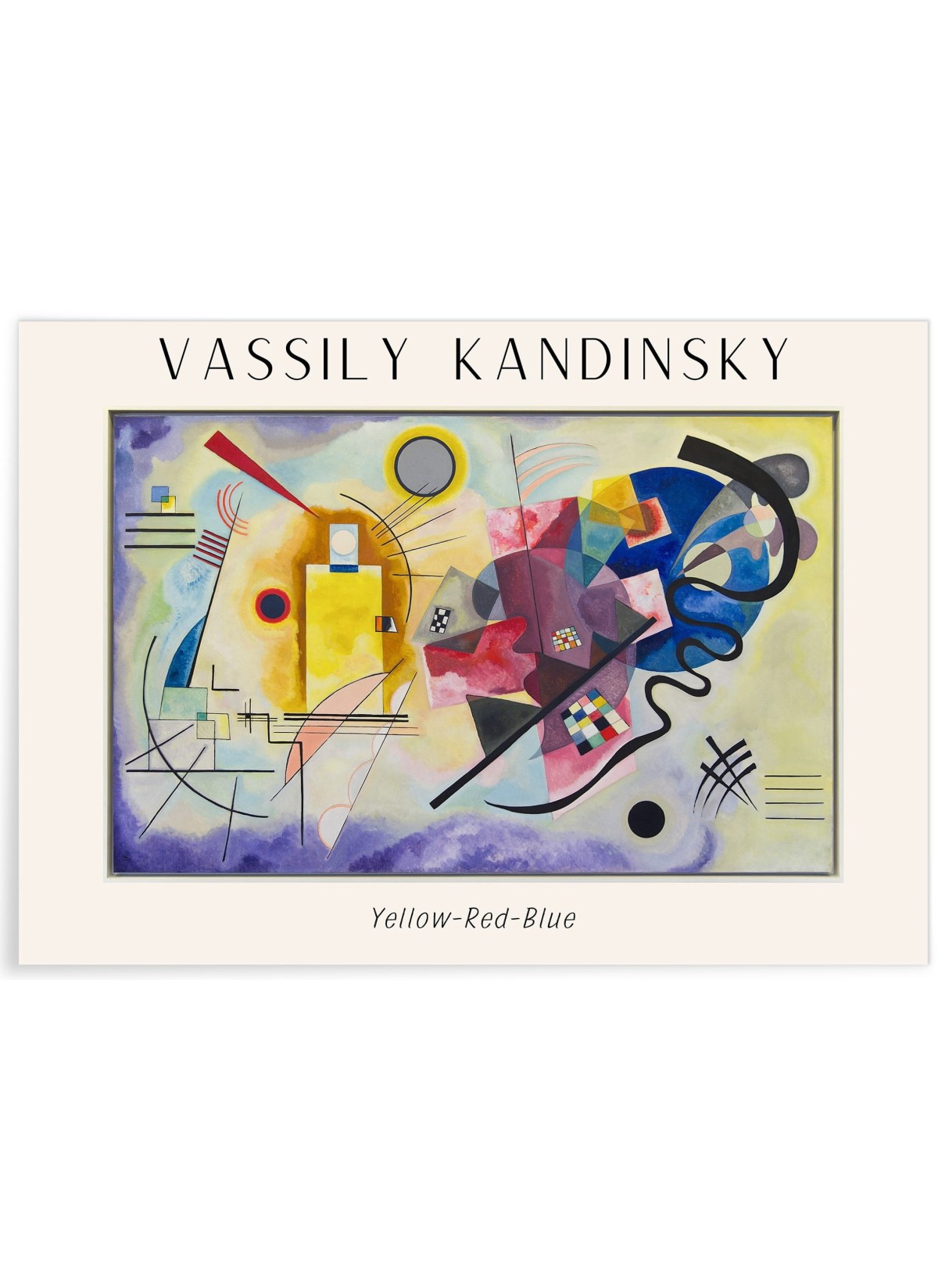 Affiche Vassily Kandinsky Yellow-Red-Blue
