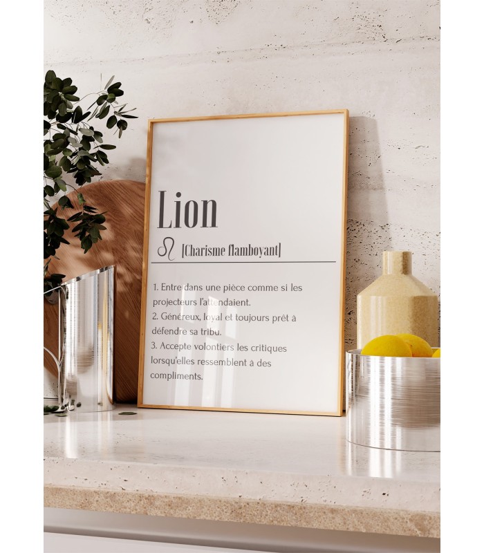 Affiche Définition Lion