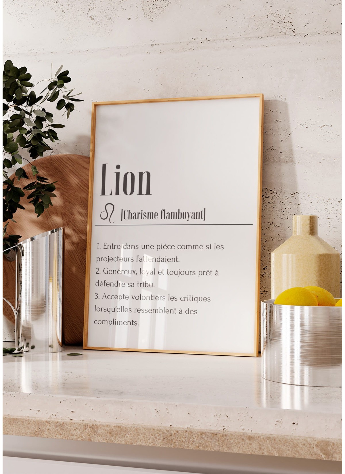 Affiche Définition Lion