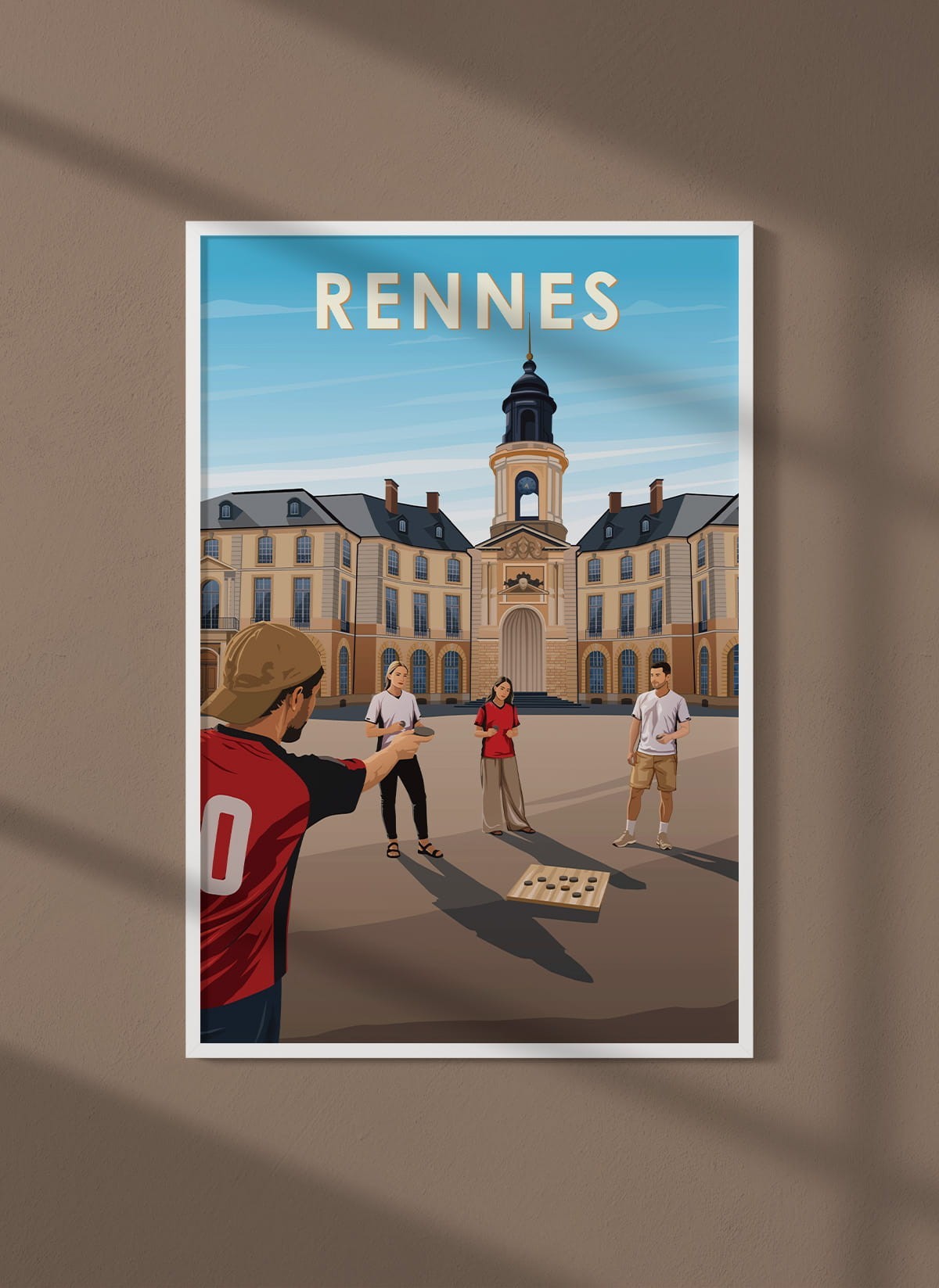 Affiche ville Rennes 4 Hôtel de ville