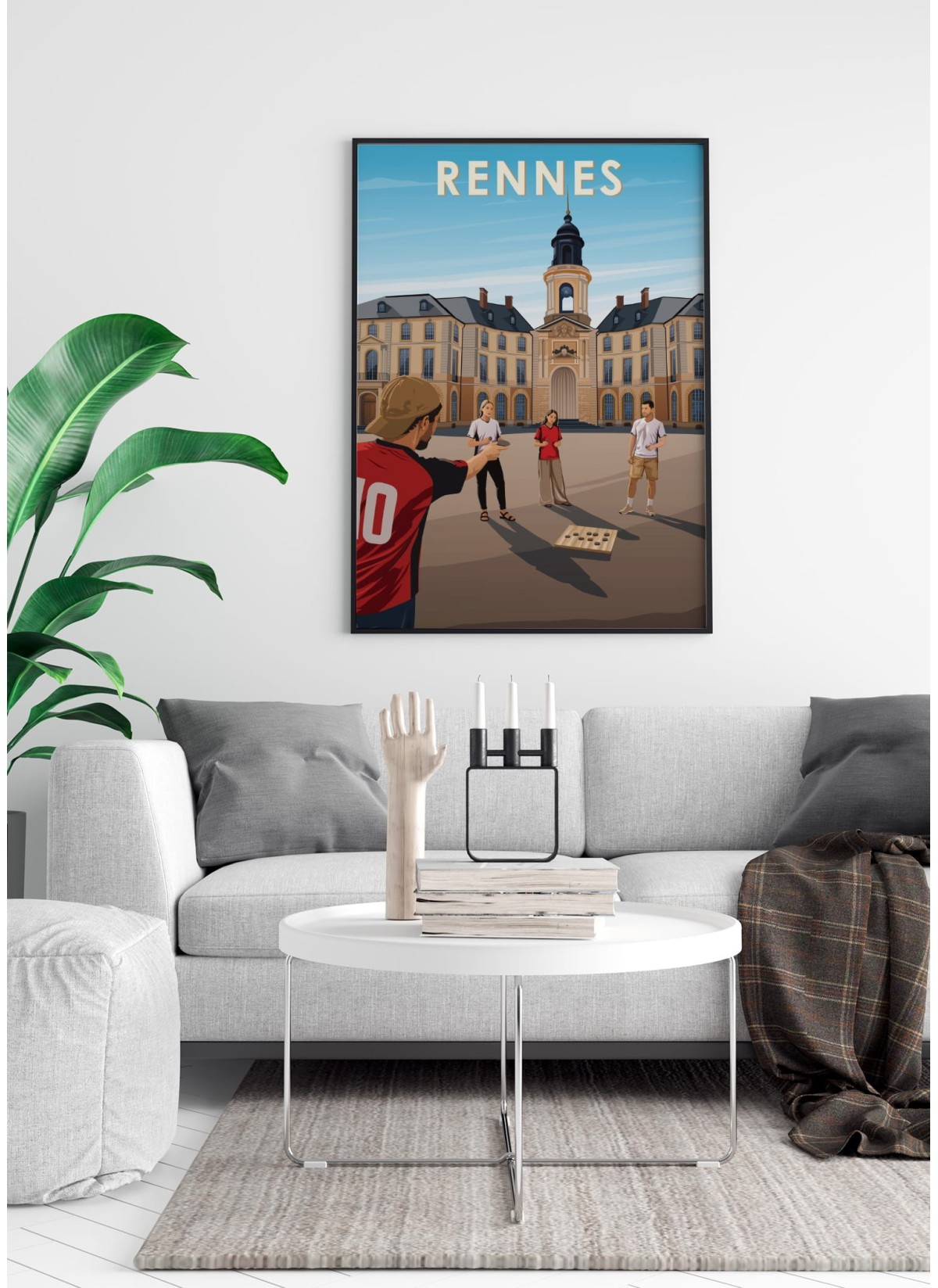 Affiche ville Rennes 4 Hôtel de ville
