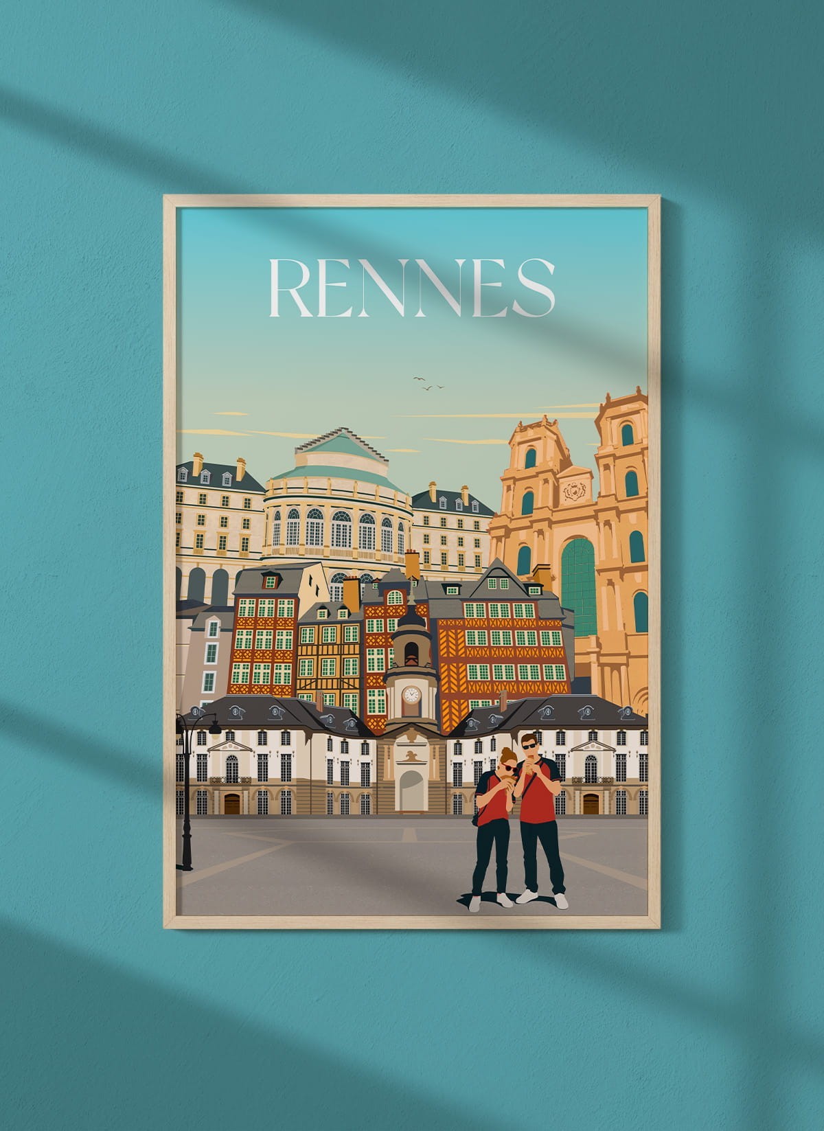Affiche ville Rennes 5 Mix