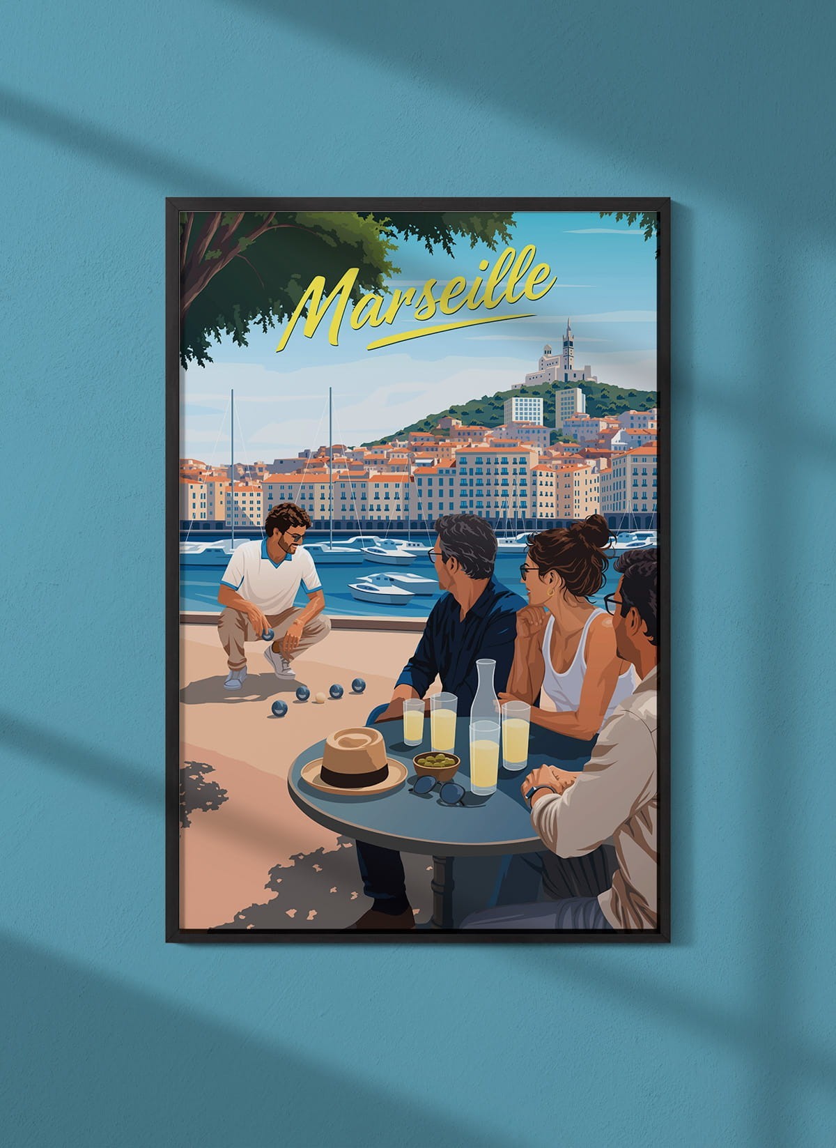 Affiche ville Marseille 4 Pétanque