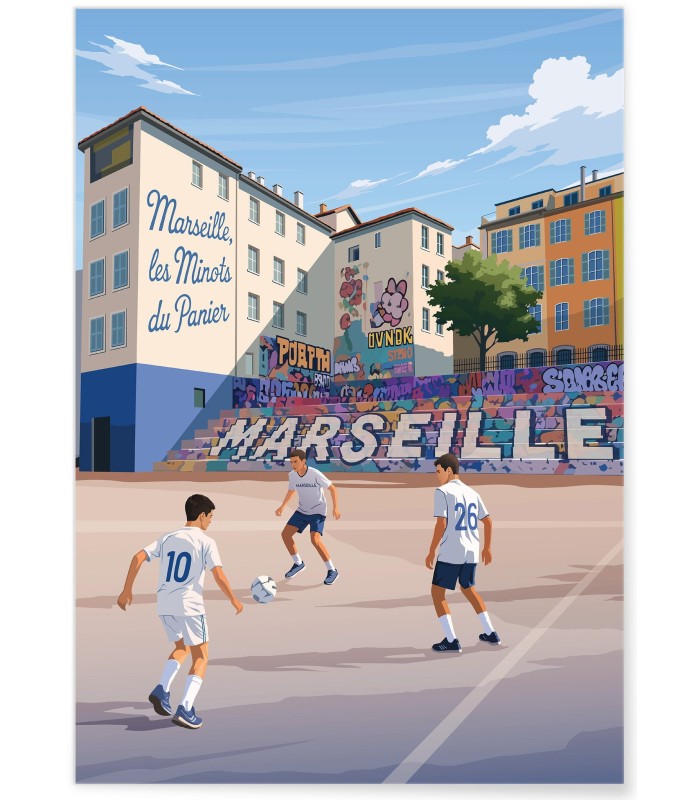Affiche ville Marseille 5 Le quartier du Panier