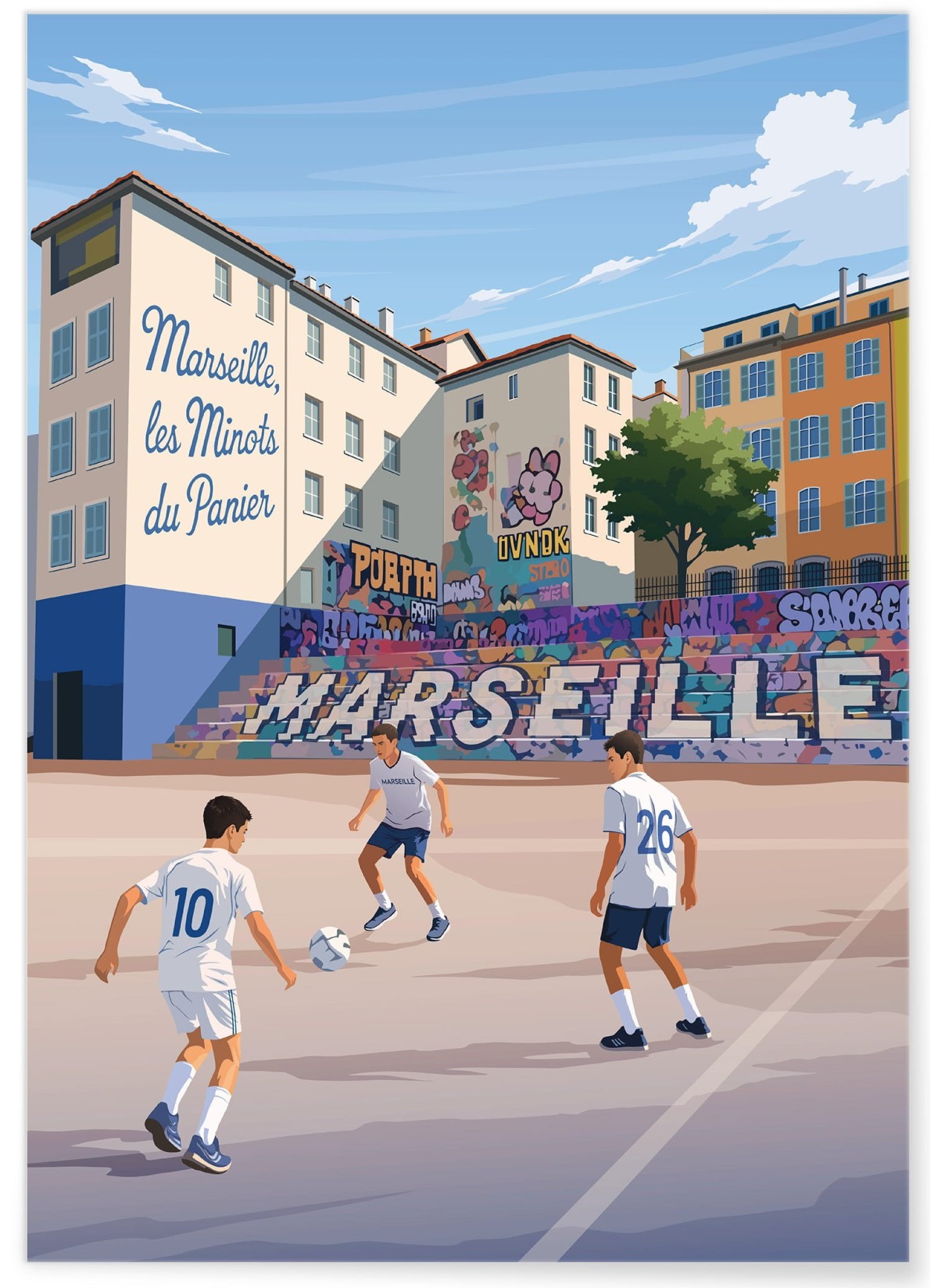 Affiche ville Marseille 5 Le quartier du Panier