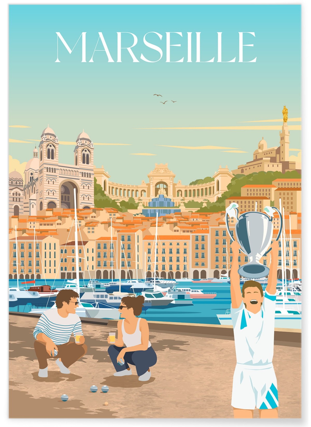 Affiche ville Marseille 6 Mix