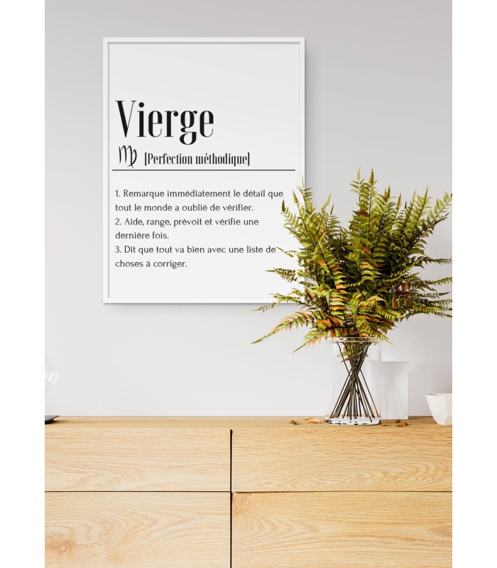 Affiche Définition Vierge