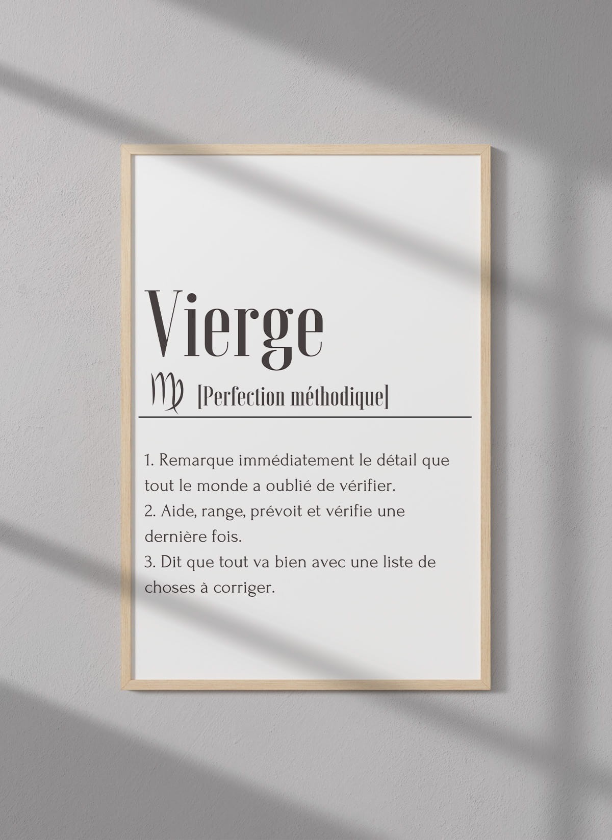 Affiche Définition Vierge