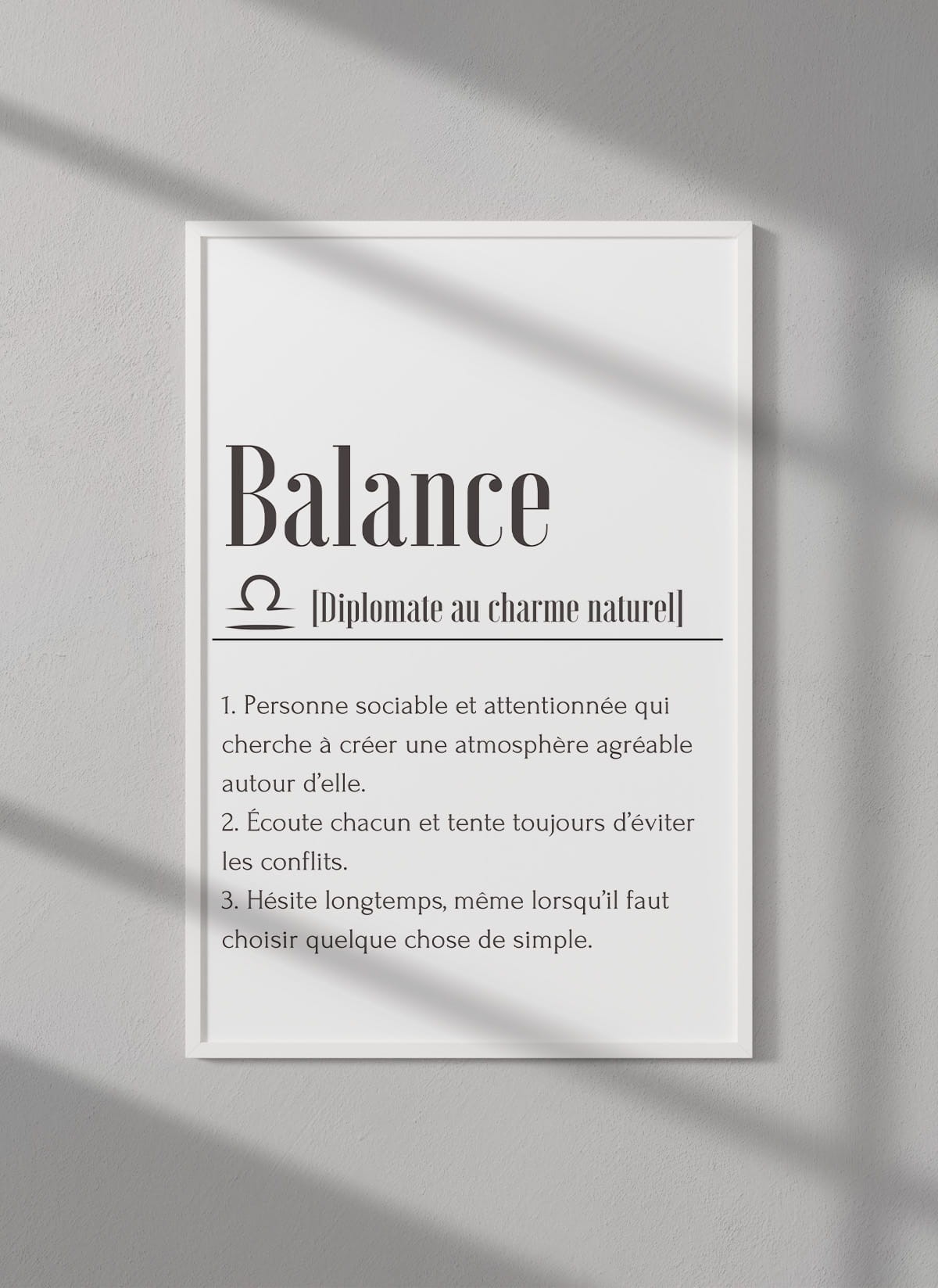 Affiche Définition Balance