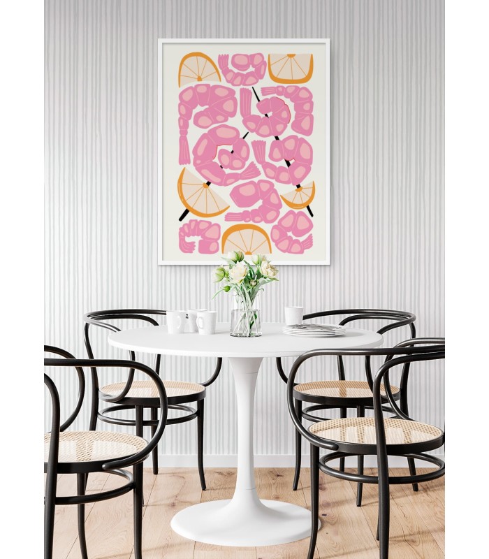 Affiche Crevettes & Agrumes