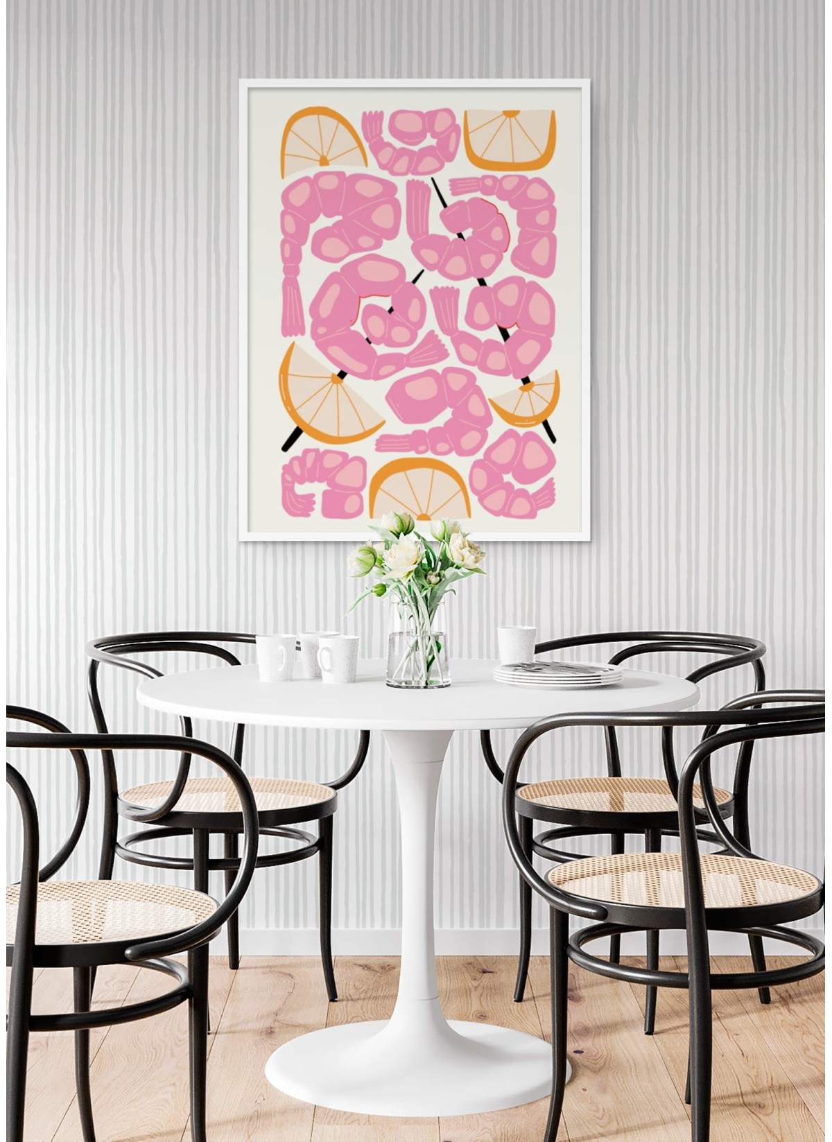 Affiche Crevettes & Agrumes