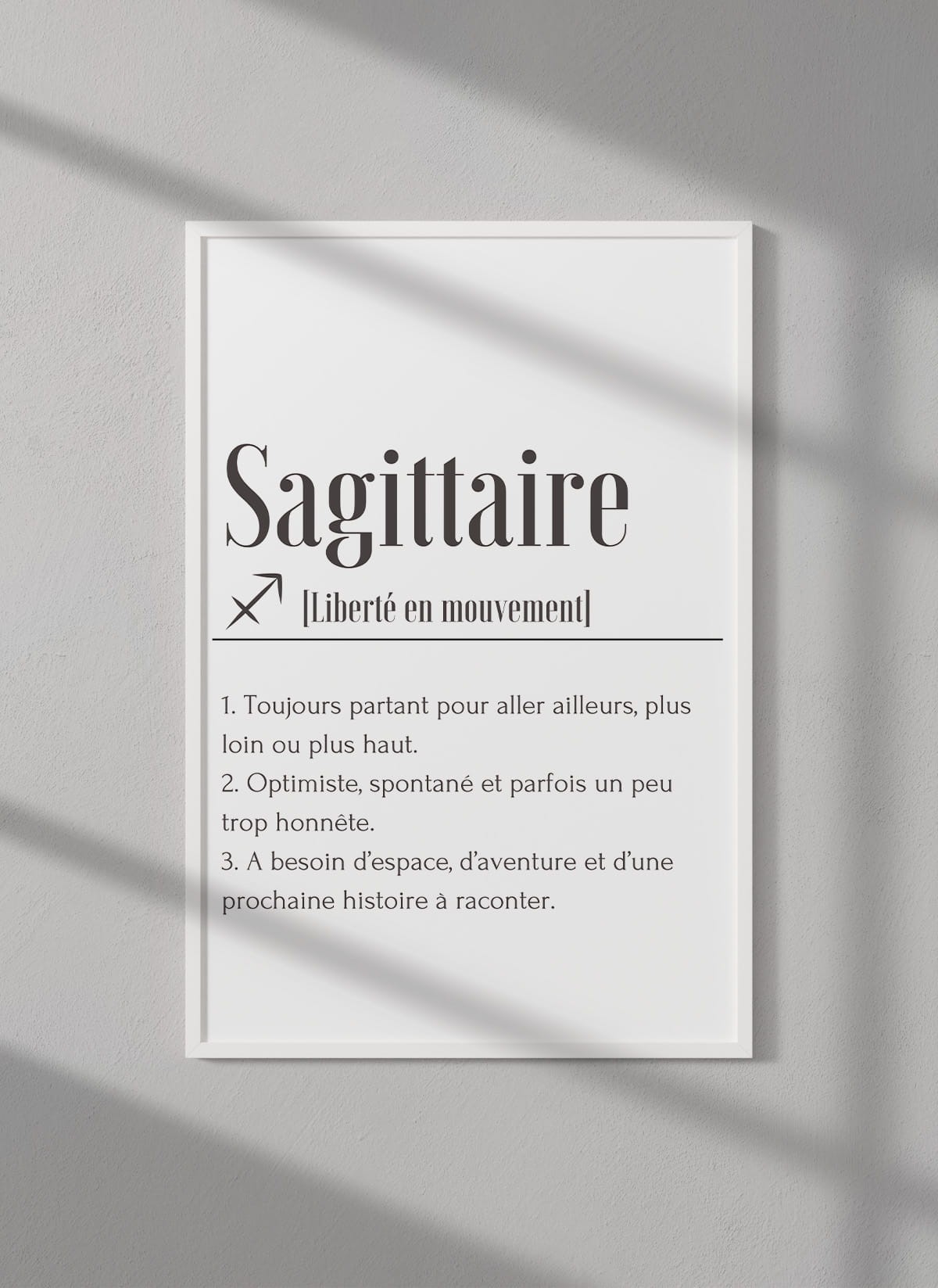 Affiche Définition Sagittaire