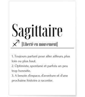 Affiche Définition Sagittaire