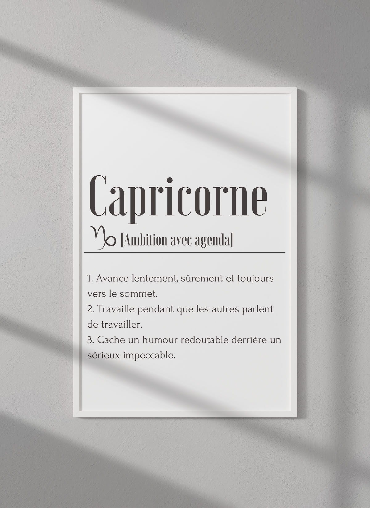 Affiche Définition Capricorne