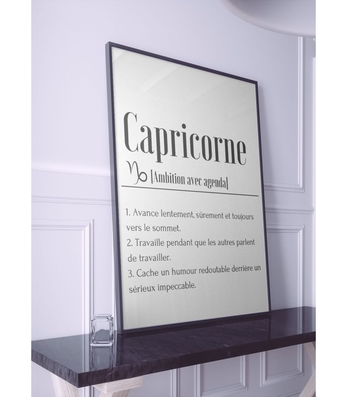 Affiche Définition Capricorne