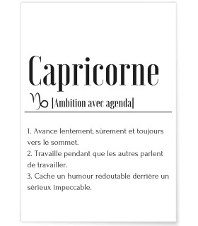 Affiche Définition Capricorne
