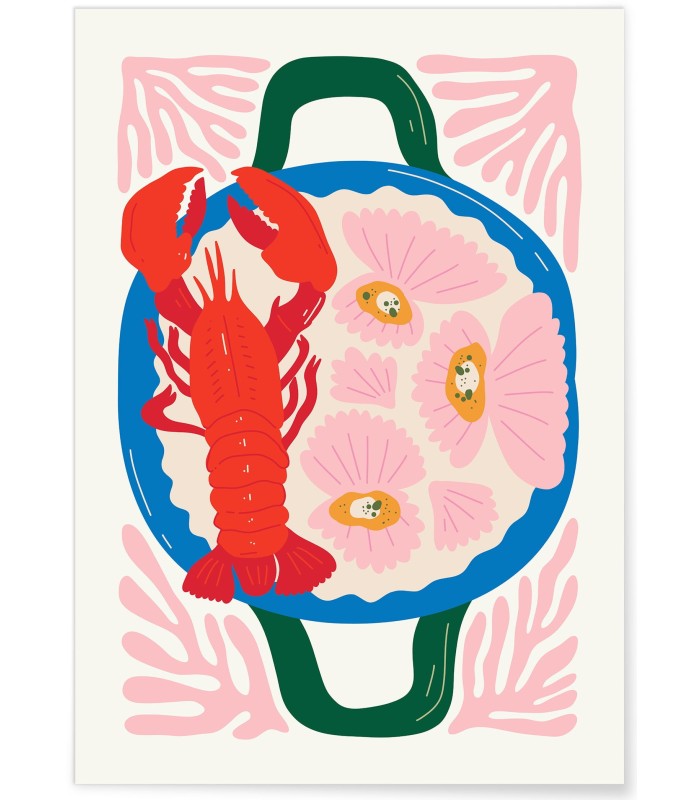 Affiche Homard & Coquilles